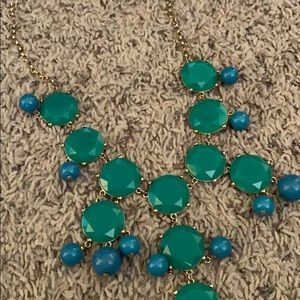 Francesca’s Teal and Gold Statement Necklace